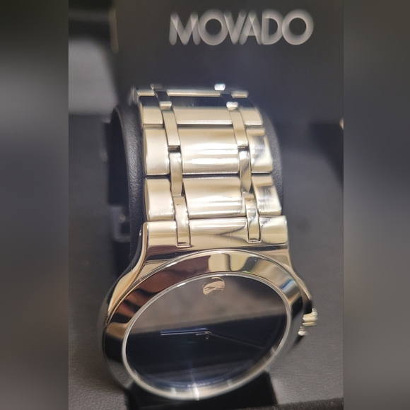 Movado Watch Mens Sliver Sapphire Crystal.. NEW! - Picture 8 of 14